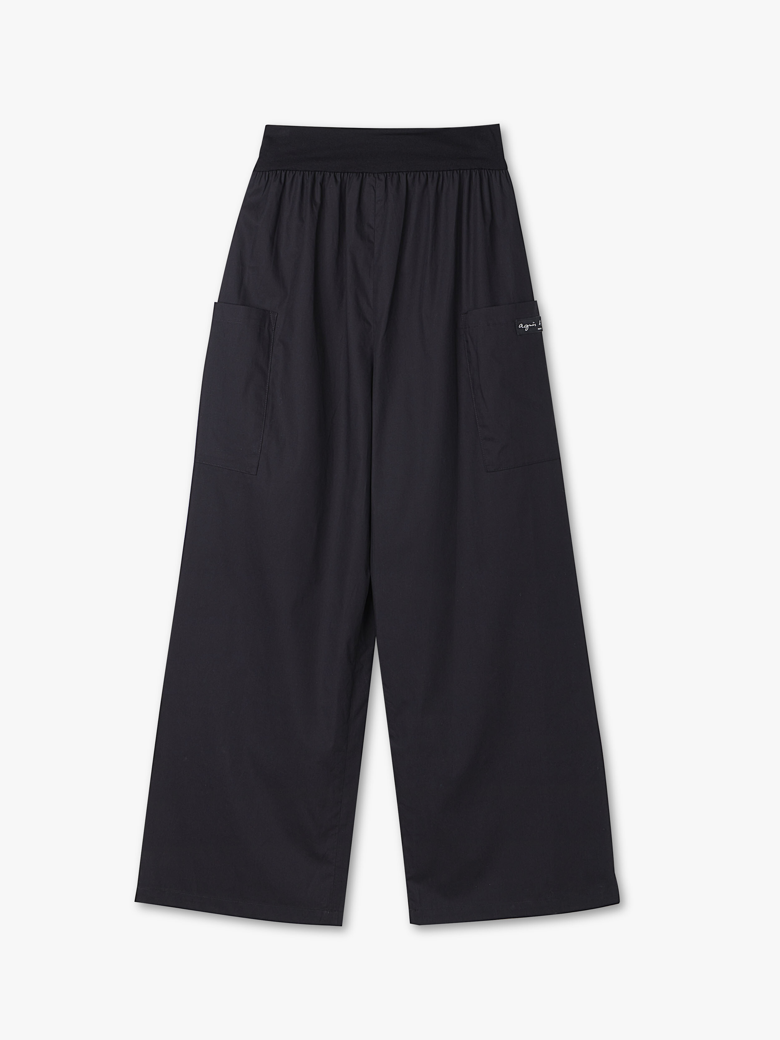 【フランス製】Agnes b Black Linen Wide Trousers linen trousers - New collection | agnès b