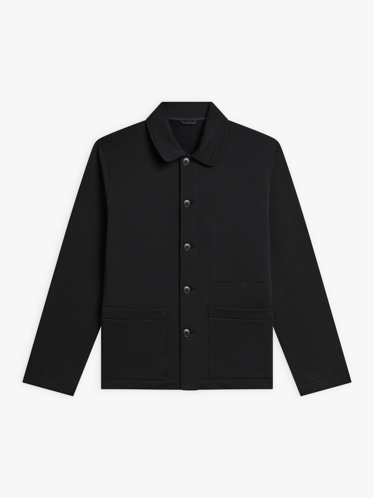 MEN'S BLACK ZIP-UP BLOUSON JACKET | agnès b. HK