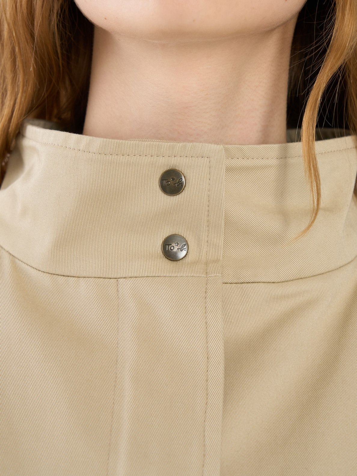 WOMEN'S COTTON STAND COLLAR ZIP-UP SHORT COAT | agnès b. HK