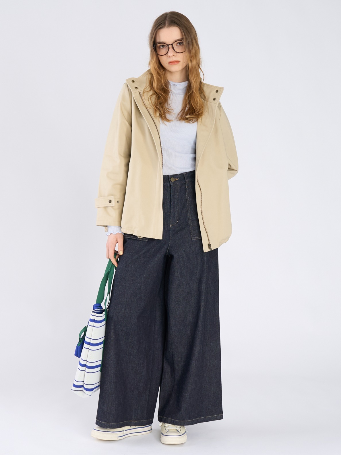 ジャケット・アウター agnes.b. / Stand collar coat WOMEN'S COTTON STAND COLLAR ZIP-UP SHORT COAT | agnès b. HK