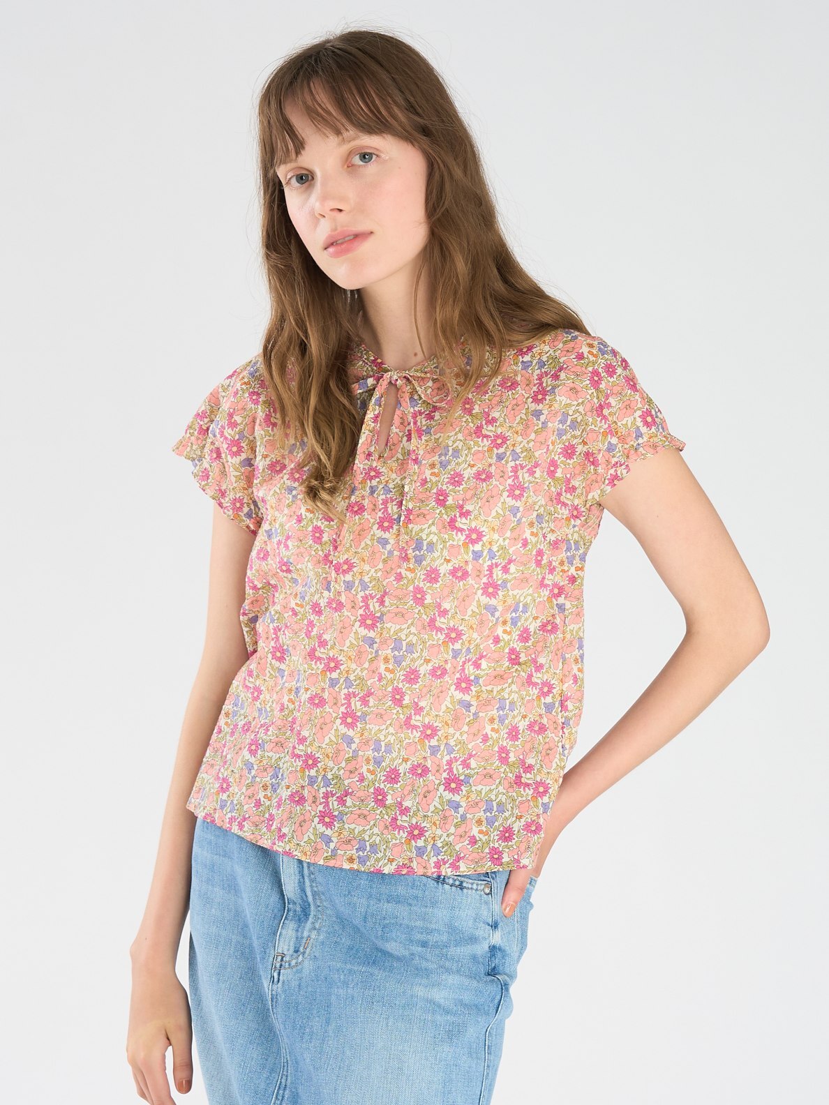 トップス agnes b. flower photo full print l/s WOMEN 's Shirts & Tops | agnès b. HK