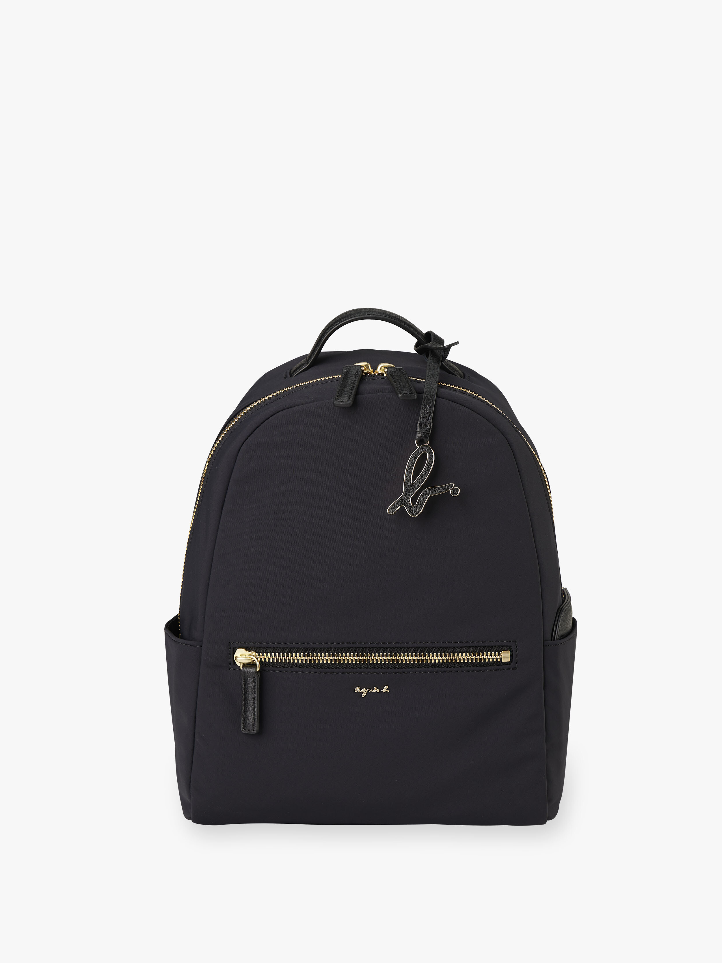Women's small lightweight Nylon b Logo Backpack | agnès b. TW