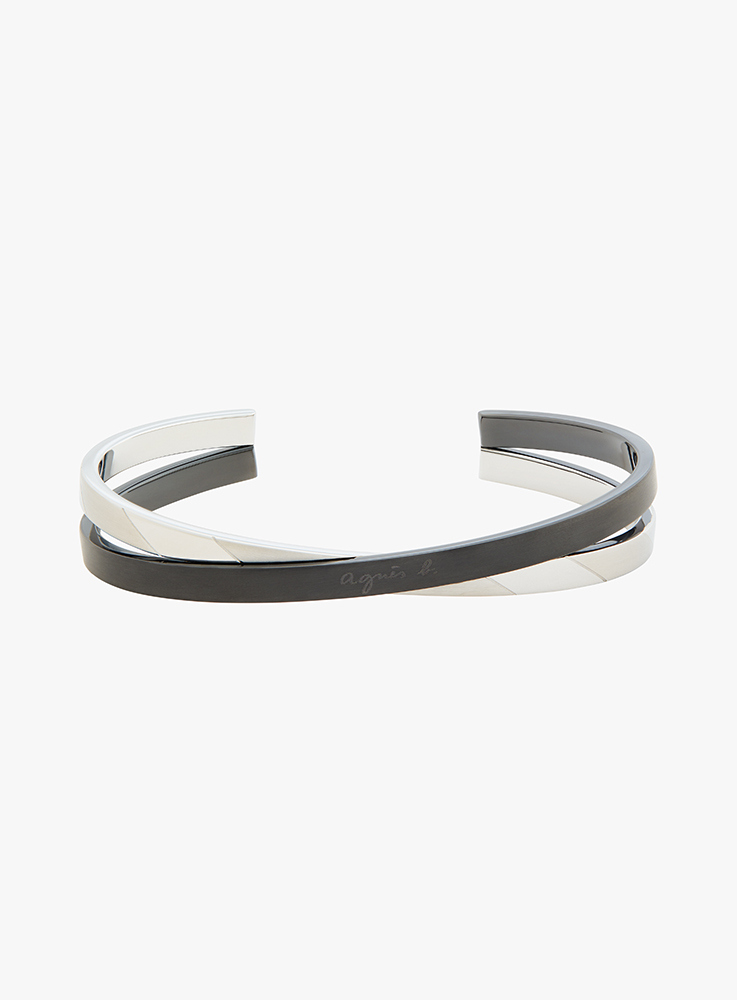 ★agnes b. ★ペアセット カップル レイヤー バングル 送料込 Women's simple stainless steel Couple bracelet | agnès b. TW