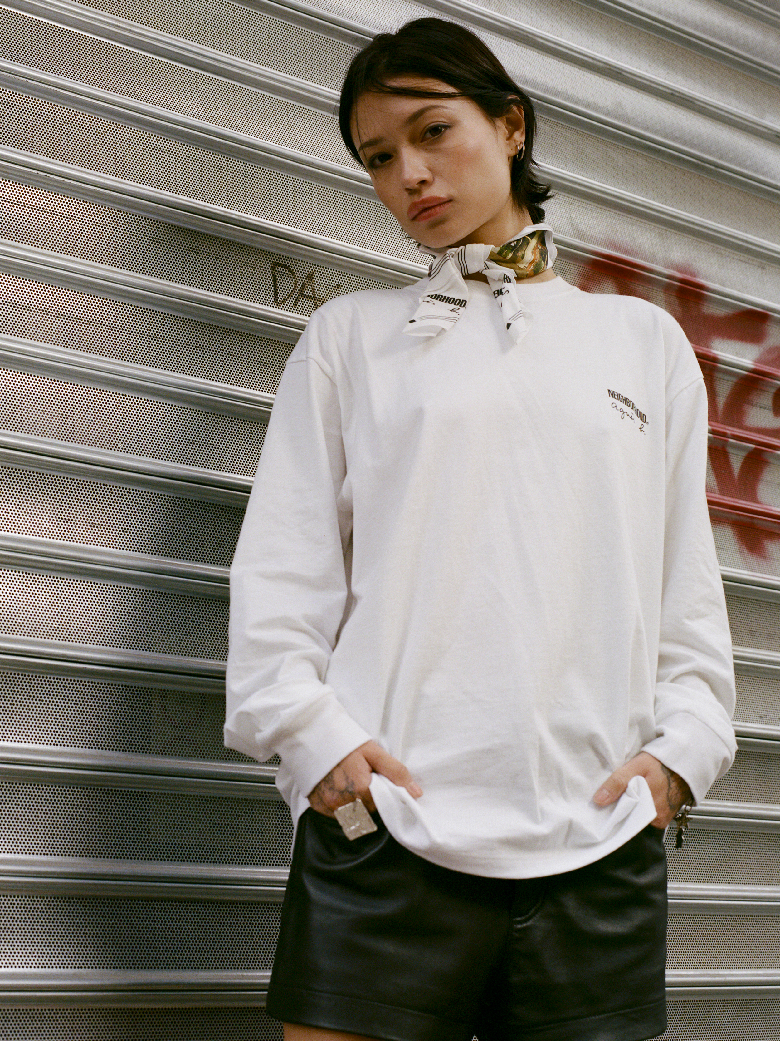 NEIGHBORHOOD Agnès b. 長袖Tシャツ XL 新品未使用 agnes b. x NEIGHBORHOOD 男女通用圓領長袖T恤| agnès b. TW