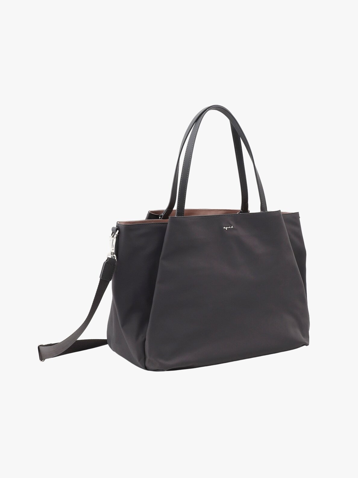 Women's Nylon Two-Color Dual-Use Shoulder Bag (Large) | agnès b. TW