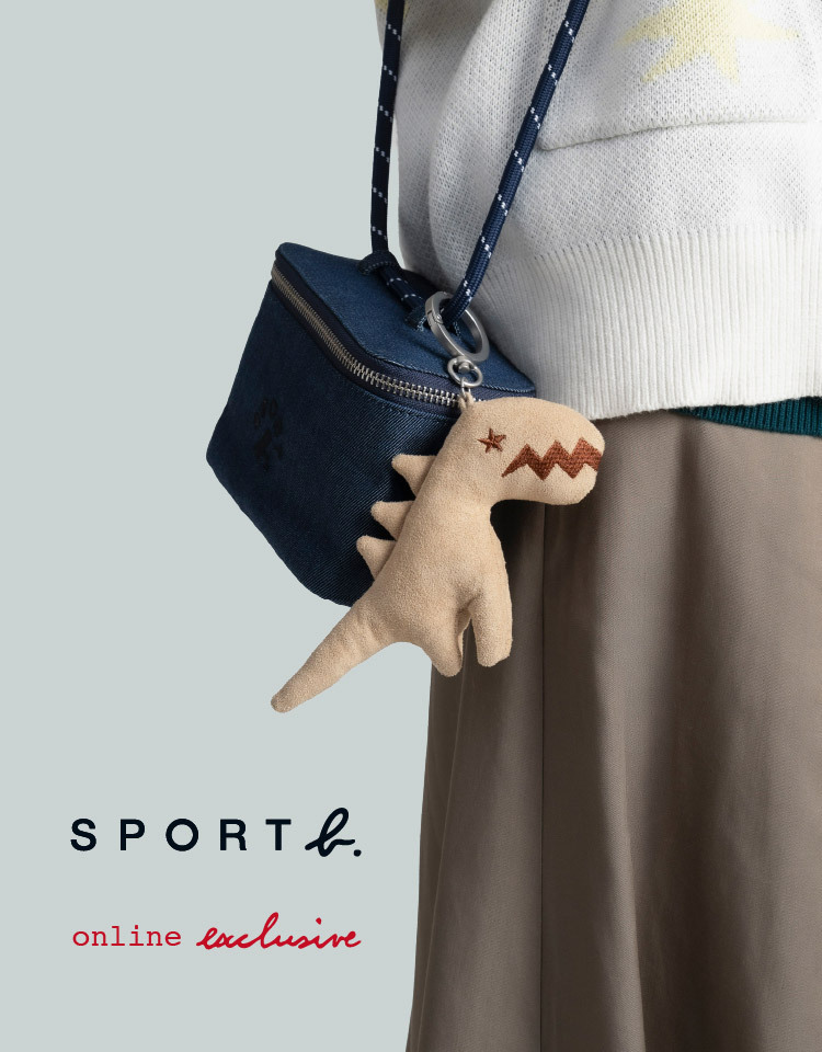 [官網獨家限定] Sport b. 男女通用 絨面 Dino 恐龍鑰匙圈